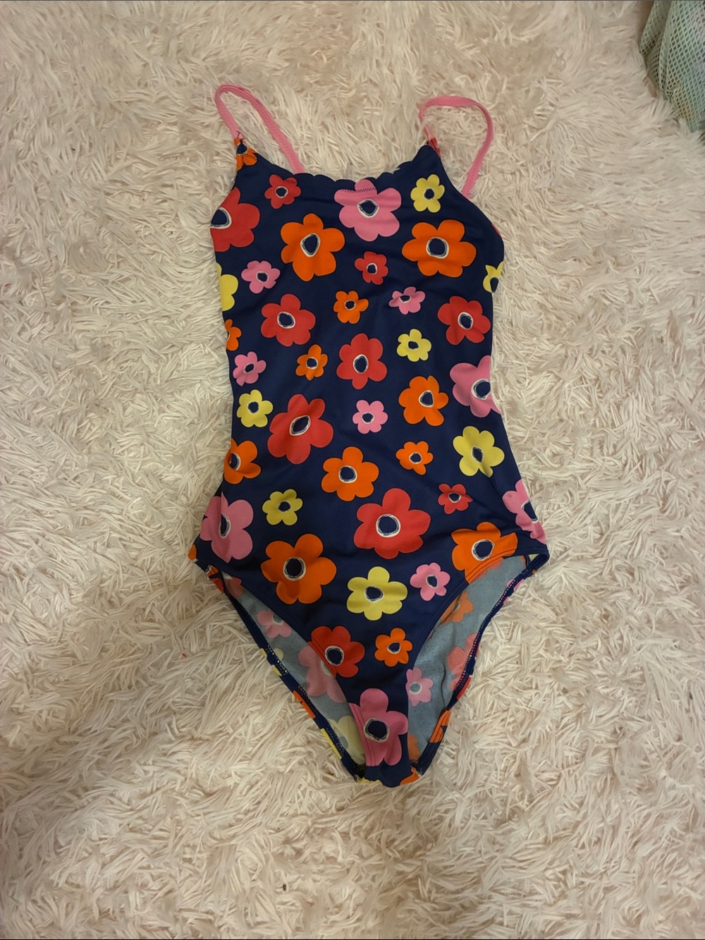 Lands End Girls Flower Swimsuit